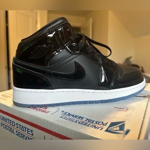 Jordan 1 Mid Space Jam Sz 7 Y